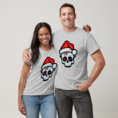 Weihnachtsschädel, Cartoon Stil T-Shirt (Unisex)