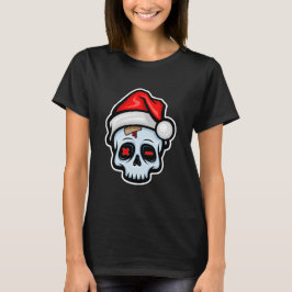 Weihnachtsschädel, Cartoon Stil T-Shirt