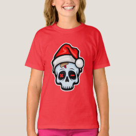 Weihnachtsschädel, Cartoon Stil T-Shirt