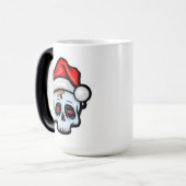 Weihnachtsschädel, Cartoon Stil Verwandlungstasse (Vorderseite Links)