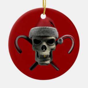 Weihnachtsschädel Keramikornament