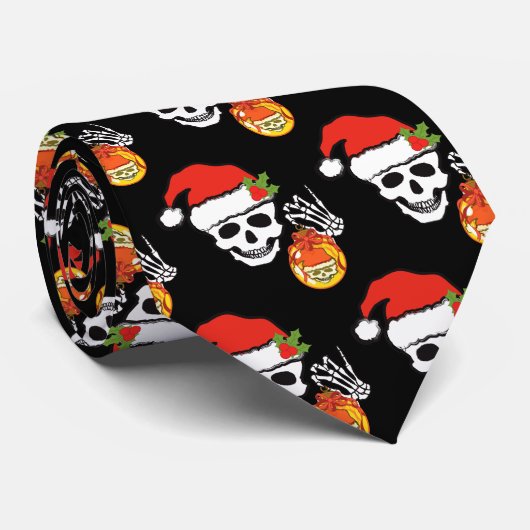 Weihnachtsschädel Krawatte (Gerollt)