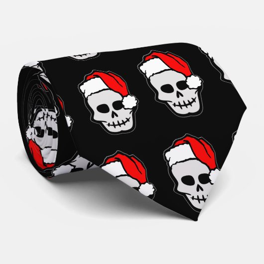 Weihnachtsschädel Krawatte (Gerollt)