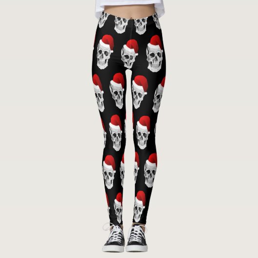 WEIHNACHTSschädel-LEGGINGS Leggings (Vorderseite)