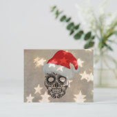 Weihnachtsschädel mit Stern bokeh Feiertagspostkarte (Stehend Vorderseite)
