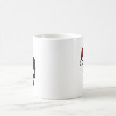 Weihnachtsschädel-Schwarzes Kaffeetasse (Mittel)