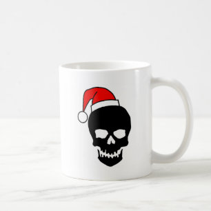 Weihnachtsschädel-Schwarzes Kaffeetasse