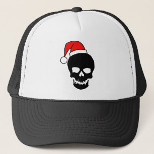 Weihnachtsschädel-Schwarzes Truckerkappe