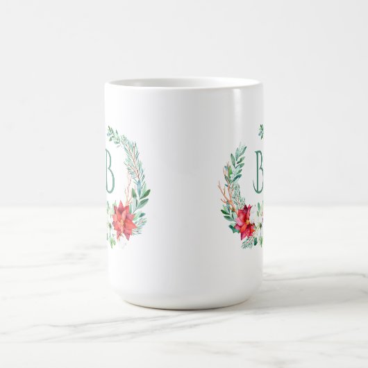 Weihnachtsschaden mit Monogramm Kaffeetasse (Mittel)