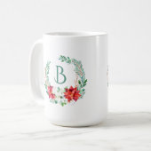 Weihnachtsschaden mit Monogramm Kaffeetasse (Vorderseite Links)