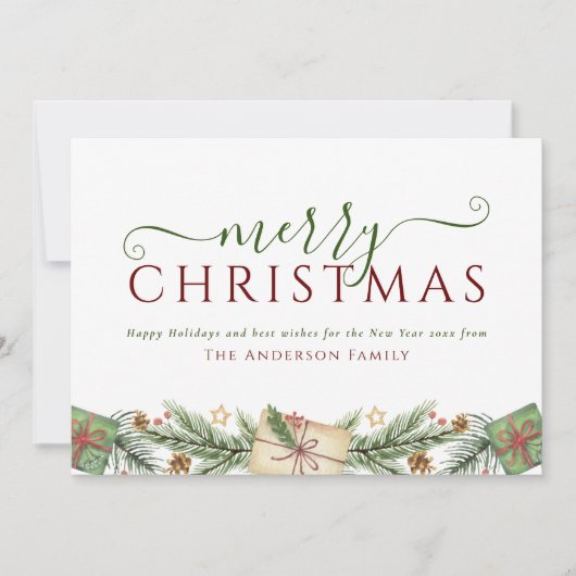 Weihnachtsschaf 4 Foto Feiertagskarte (Vorderseite)