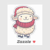 Weihnachtsschaf Aufkleber (Blatt)