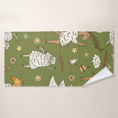 Weihnachtsschaf Badehandtuch (Badehandtuch)