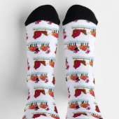 Weihnachtsschaf, der Santas-Schlitten zieht Socken (Oben)