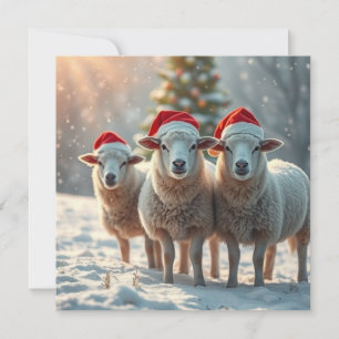 Weihnachtsschaf Feiertagskarte