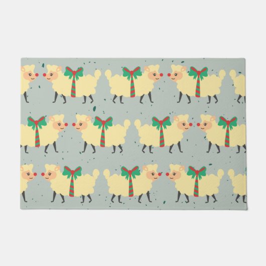 Weihnachtsschaf Fußmatte (Vorderseite)