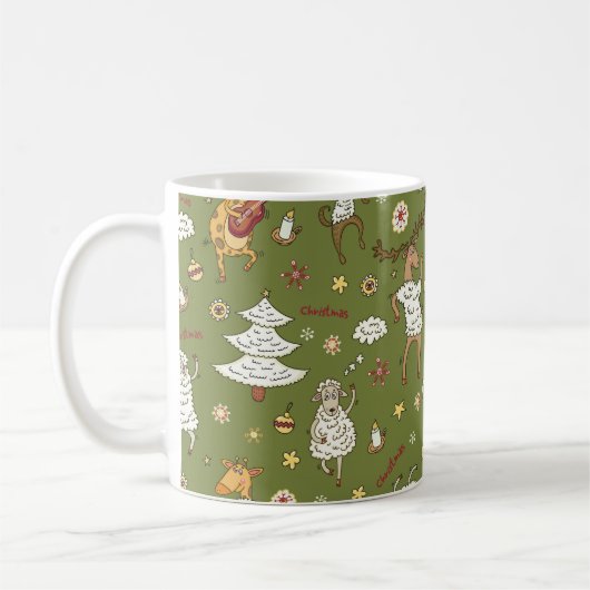 Weihnachtsschaf Kaffeetasse (Links)