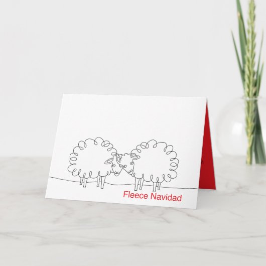 Weihnachtsschaf Karte (Vorderseite)