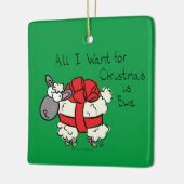 Weihnachtsschaf Kinder Cartoon Keramikornament (Links)