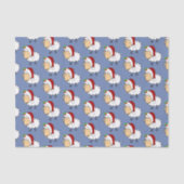 Weihnachtsschaf mit einer Weihnachtsmannmütze Seidenpapier (Vorderseite)