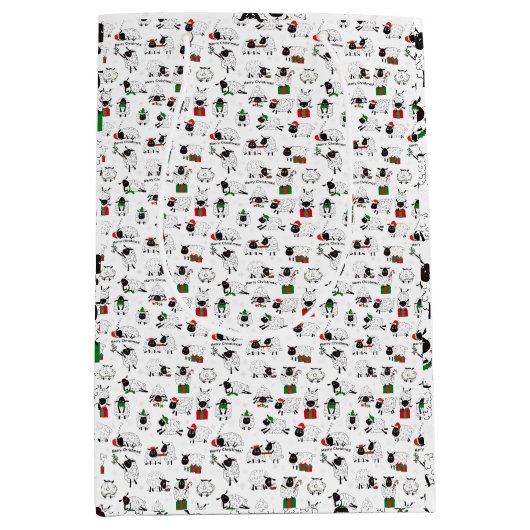 Weihnachtsschaf Mittlere Geschenktüte (Vorderseite)