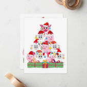 Weihnachtsschaf & Schweinebaum Mitteilungskarte (Vorderseite/Rückseite Beispiel)