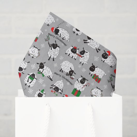 Weihnachtsschaf Seidenpapier (Geschenktüte)