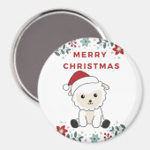 Weihnachtsschaf Winter Animals Magnet (Vorderseite/Rückseite)