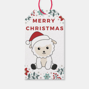 Weihnachtsschaf Wintertiere - Geschenkmarken Geschenkanhänger