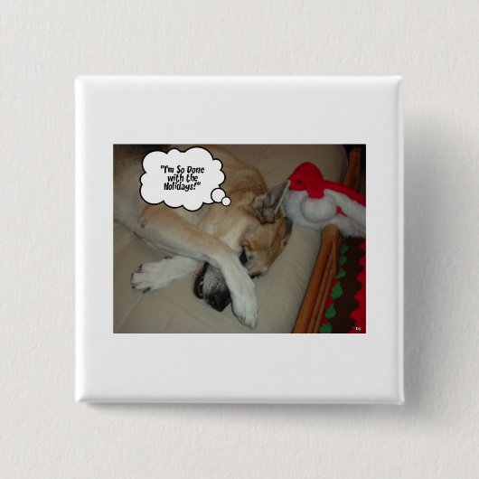 Weihnachtsschäfer Button (Vorderseite)