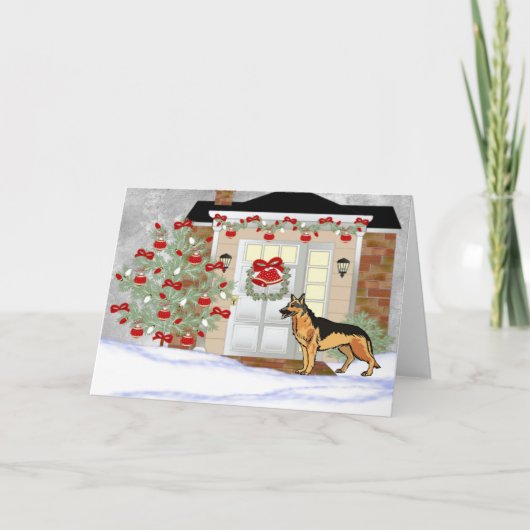 Weihnachtsschäfer Feiertagskarte (Vorderseite)