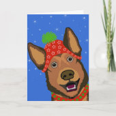 Weihnachtsschäfer Feiertagskarte (Vorderseite)