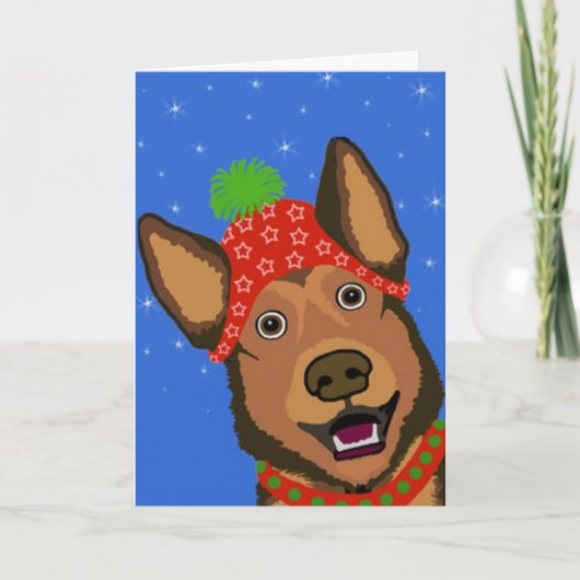 Weihnachtsschäfer Feiertagskarte (Vorderseite)