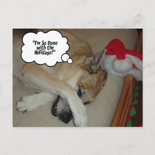 Weihnachtsschäfer Feiertagspostkarte (Vorderseite)