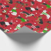 Weihnachtsschäfer Geschenkpapier (Ecke)