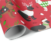 Weihnachtsschäfer Geschenkpapier (Rolleneckpunkt)