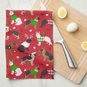 Weihnachtsschäfer Geschirrtuch (Viertel Falte)