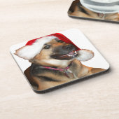 Weihnachtsschäfer Getränkeuntersetzer (Linke Seite)