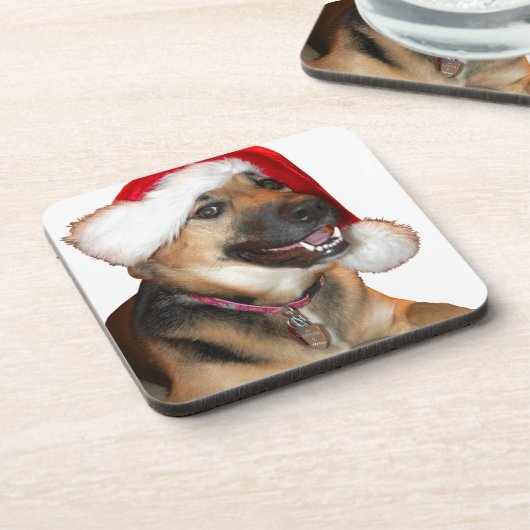 Weihnachtsschäfer Getränkeuntersetzer (Linke Seite)