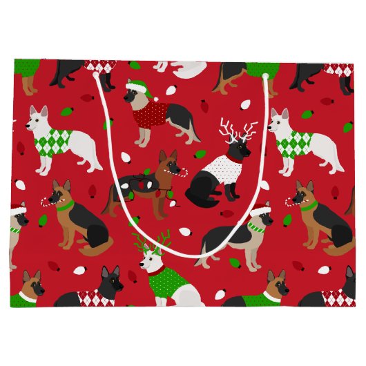 Weihnachtsschäfer Große Geschenktüte (Rückseite)
