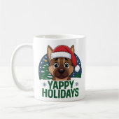 Weihnachtsschäfer Hund GSD Yappy Holidays Kaffeetasse (Links)