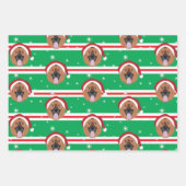 Weihnachtsschäfer Hund Schneeflocke Geschenkpapier Set (Vorderseite 3)