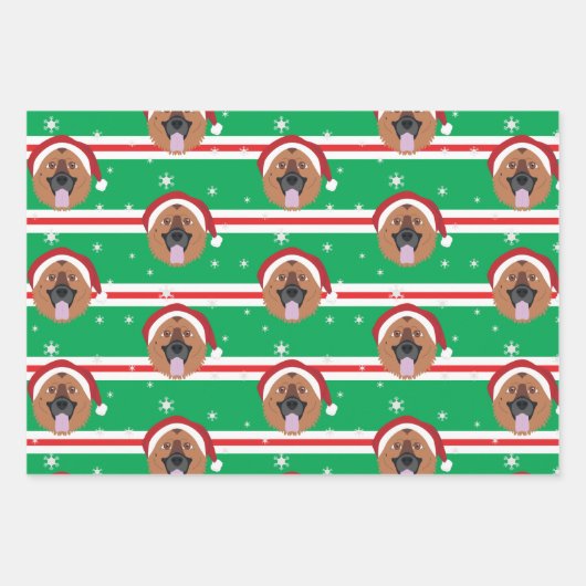 Weihnachtsschäfer Hund Schneeflocke Geschenkpapier Set (Vorderseite 3)