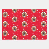 Weihnachtsschäfer Hund Schneeflocke Geschenkpapier Set (Vorderseite 2)