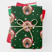 Weihnachtsschäfer Hund Schneeflocke Geschenkpapier Set (Beispiel)