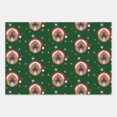 Weihnachtsschäfer Hund Schneeflocke Geschenkpapier Set (Vorderseite)