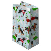 Weihnachtsschäfer Kleine Geschenktasche Geschenktüte (Vorderseite Schrägansicht)