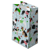Weihnachtsschäfer Kleine Geschenktasche Geschenktüte (Rückseite Schrägansicht)