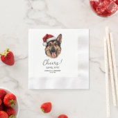Weihnachtsschäfer Personalisierter Hund Serviette (Beispiel)
