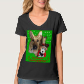 Weihnachtsschäfer, Reindeer Women's V-Neck T-Shirt (Vorderseite)